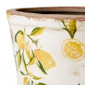 Kruka Lemona Bred M - Vit Grön Gul - Ø20cm