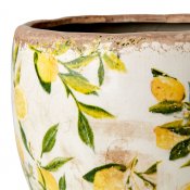 Kruka Lemona S - Vit Grön Gul - H13,5 cm