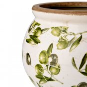 Kruka Olive Antik - Vit Grön - Ø17xH14cm