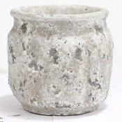 Kruka tor i grå keramik - 14 cm hög