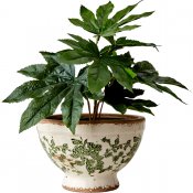 Kruka Victoria Pokal M - Vit Grön - Ø21cm