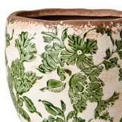 Kruka Victoria S - Vit Grön - H14 cm