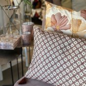 Kudde Linette Natur Rost Senap - 50x50 Inkl.Innerkudde Fjädrar