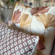 Kudde Julie Koppar Natur - 50x35 Inkl.Innerkudde Fjädrar