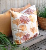 Kudde Linette Natur Rost Senap - 50x50 Inkl.Innerkudde Fjädrar