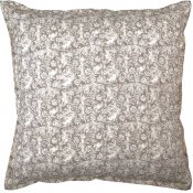 grå, beige linnekudde med ljus beige baksida - inklusive innerkudde 50x50 cm