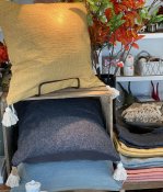 Kuddfodral Lolly Tofs Affari - Senapsgul 50x50cm