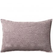 Kuddfodral i våffelmönstrad bomull - ljus lila - 60x40 cm
