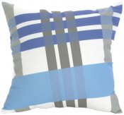 Kuddfodral, soffkudde i vit, grå och blå, ljusblå