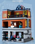 Hill Tavern - City Street View -  Kompatibla Byggklossar - 1367 bitar