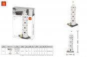 Leaning Tower of Pisa - Architecture - 1334 Bitar - Kompatibla Byggklossar