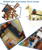 Medeltida Väderkvarn - Kompatibla Byggklossar 1824 bitar