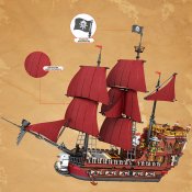 The Revenge - Pirate Ship 87cm - 3066 Bitar - Kompatibla Byggklossar