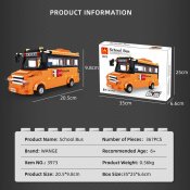 School Bus - Great Vehicles - 367 Bitar - Kompatibla Byggklossar