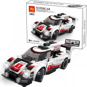 Vit och svart Sportbil Super Champions - Kompatibel med Lego