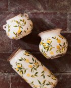 Urna Lemona M - Vit Grön Gul - H31 cm