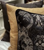 Kudde Oliver Linne Mörk Brun- 50x50 cm inkl. innerkudde fjädrar