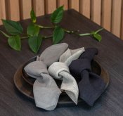 Lin-servett Kirei 2-Pack - Varmgrå - 42x42 cm