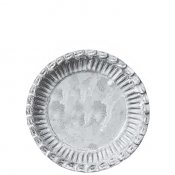 Litet ljusfat i grå vit antikbehandlad galvaniserad plåt - 12,5 cm