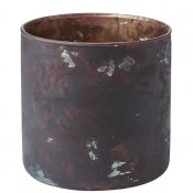 Ljuslykta Stina S - Burgundy Silver 8x8cm