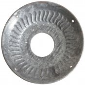 Ljusmanschett i metall zink bankat mönster - 8,5 cm