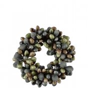 Grön Ljusmanschett för kronljus och dopljus - Grön med is, frost, glitter