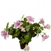 ljusrosa Petunia konstblomma i kruka - 30 cm hög