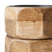 Ljusstake Blockljus Bronx Octa S - Natur H12 cm