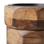 Ljusstake Blockljus Bronx Octa M - Natur H14 cm