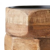 Ljusstake Blockljus Bronx Octa L - Natur H19 cm