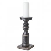 Ljusstake Blockljus Bronx M - Svart H30 cm