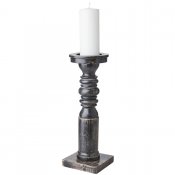 Ljusstake Blockljus Bronx L - Svart H35 cm