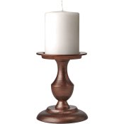 Blockljusstake i kopparfärg - 15 cm hög