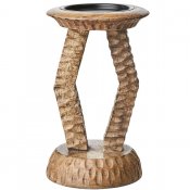 Ljusstake Blockljus Bronx S - Mangoträ H20 cm