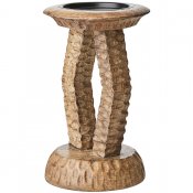 Ljusstake Blockljus Bronx S - Mangoträ H20 cm