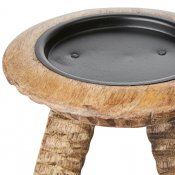 Ljusstake Blockljus Bronx S - Mangoträ H20 cm