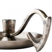 Ljusstake Carter Handtag - Antik Nickel Ø15cm L20cm