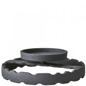 Ljusstake Hope Rund M - Svart Ø20xH6 cm