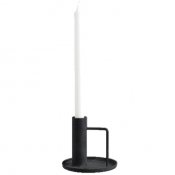Ljusstake Thomas Järn Vinkel - Svart Ø13xH11 cm