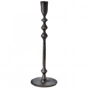 Svart ljusstake i järn med antikfinish - Thor från Affari - 31 cm hög