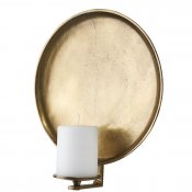 Ljusstake, väggljusstake i mässingsfärg - Både kronljus och blockljus