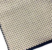 Löpare Noa - Creme Mörkblå 100x35 cm