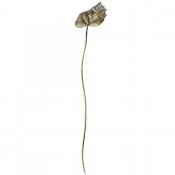 Löv på pinne, stick i antikbehandlad mässing - 25 cm