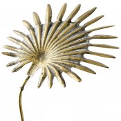 Löv på pinne, stick i antikbehandlad mässing - 30 cm