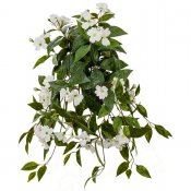 Hängväxt Vit Lyckliga Lotta 60 cm konstgjord blomma, krukväxt från mr Plant