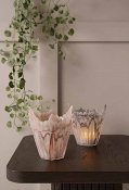 Lykta Alvo Vit Rosa - Glas Ø12,5cm H12,5cm