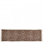 Avång brun matta med naturfärgad botten - Affari 240x70 cm