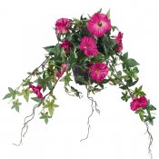 Mörkrosa konstgjord Blomma för dagen från Mr Plant - 45 cm längd på hängande växt