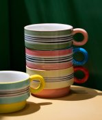 Mugg Poppy Blå Rosa - Stengods - Stiernholm 15cl