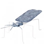 Blå-grå insekt i plåt - Dekoration 22 cm